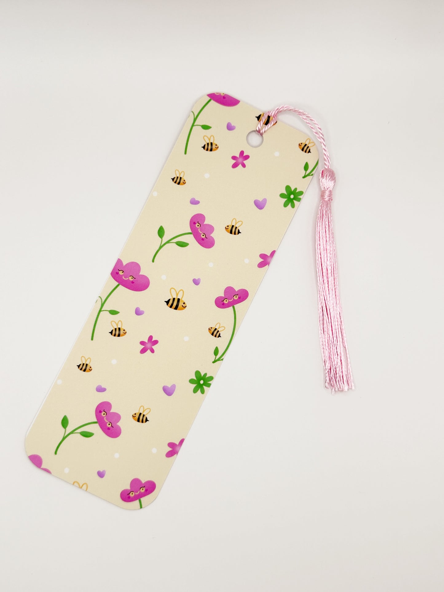 Buzz & Bloom Double-Sided Bookmark with Tassel | Handmade & Original Artwork