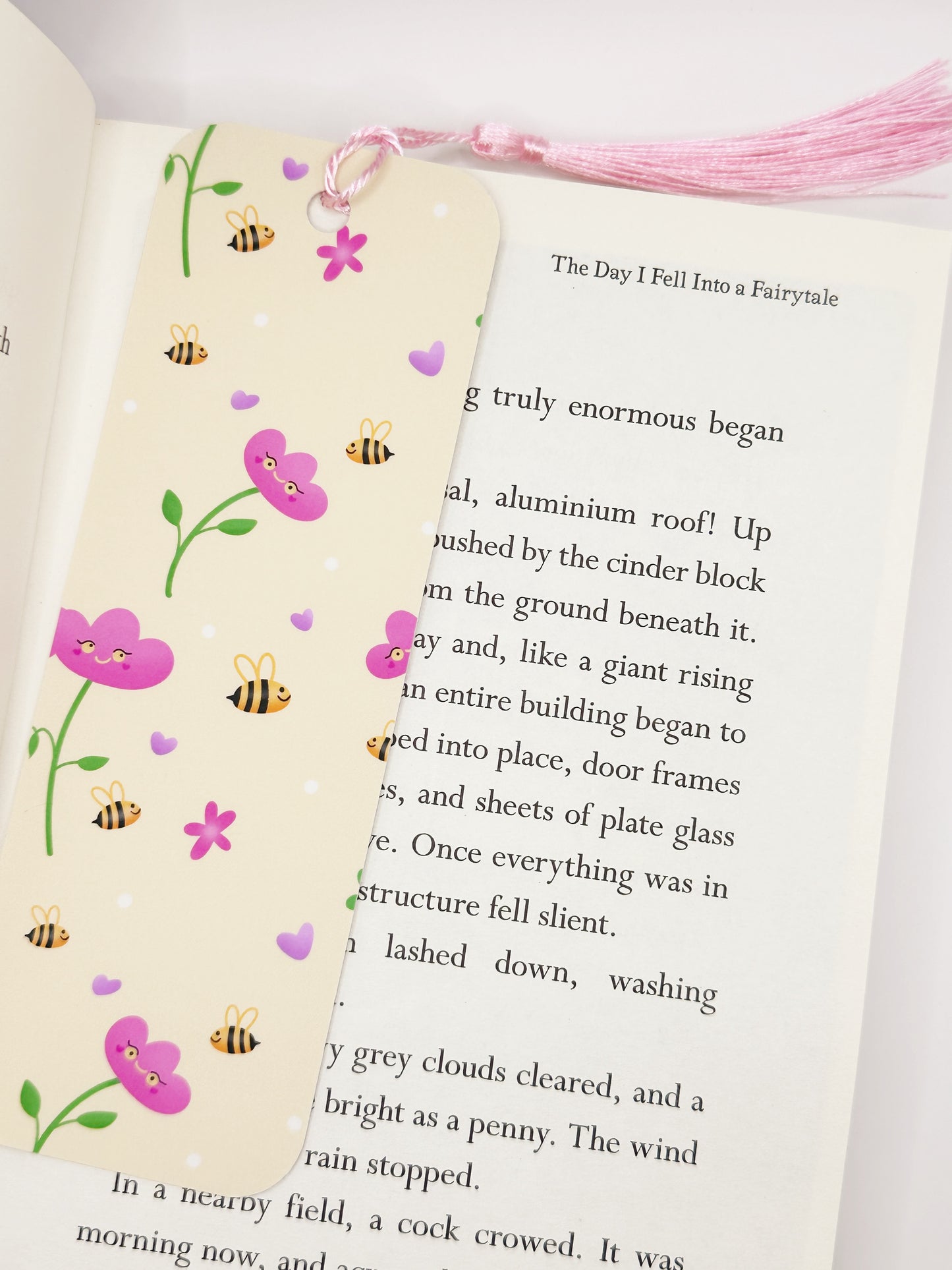Buzz & Bloom Double-Sided Bookmark with Tassel | Handmade & Original Artwork