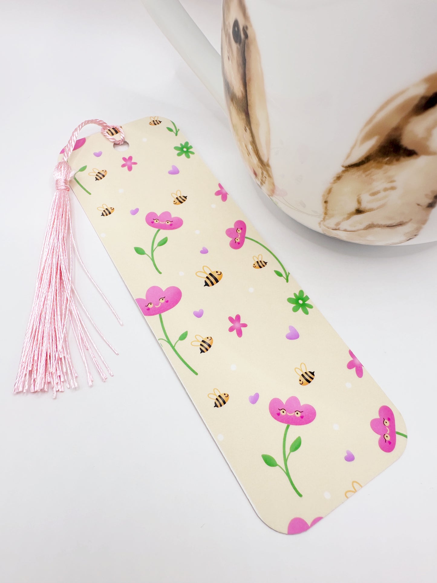 Buzz & Bloom Double-Sided Bookmark with Tassel | Handmade & Original Artwork