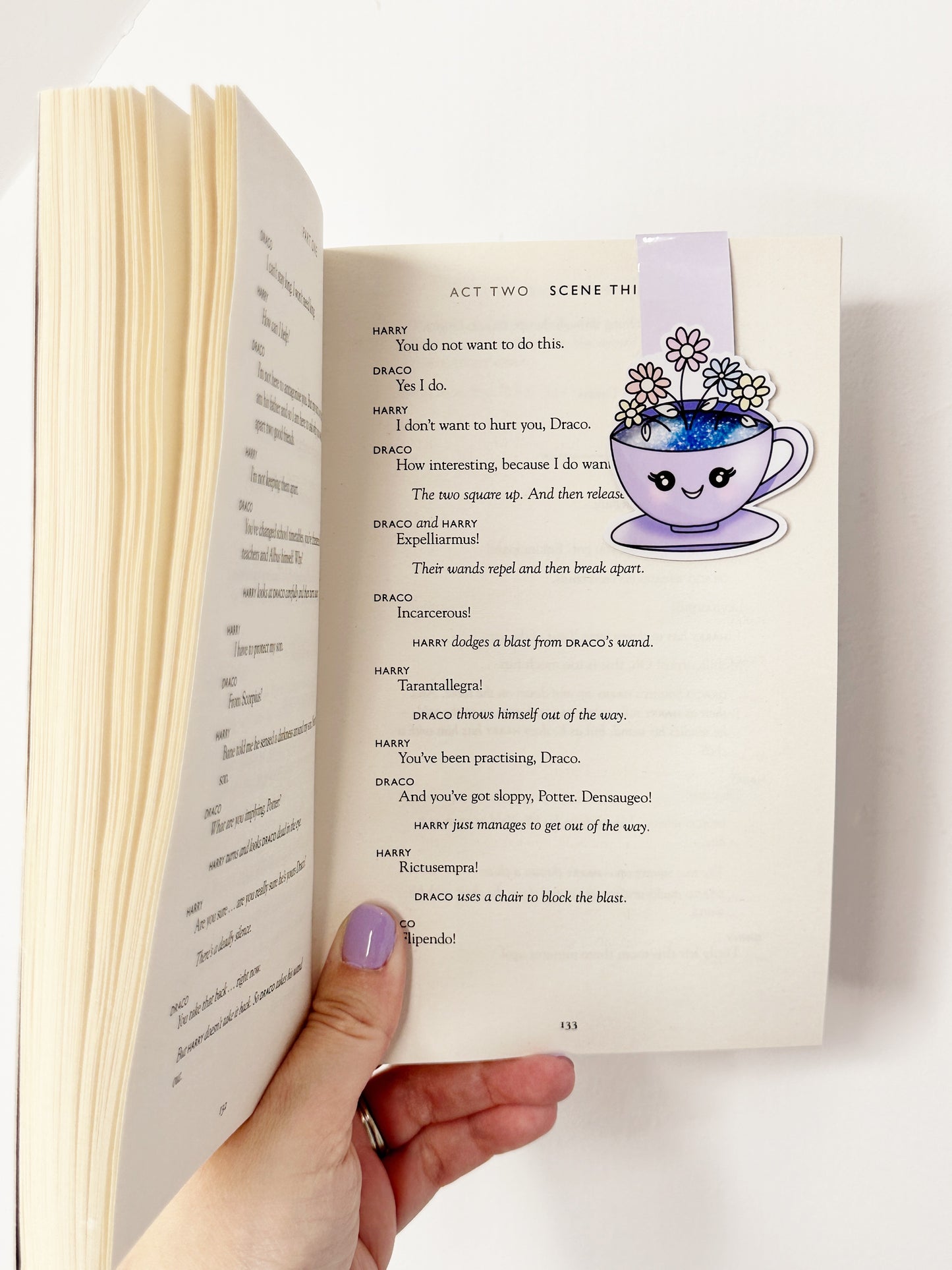 Wildflowers Teacup Magnetic Bookmark