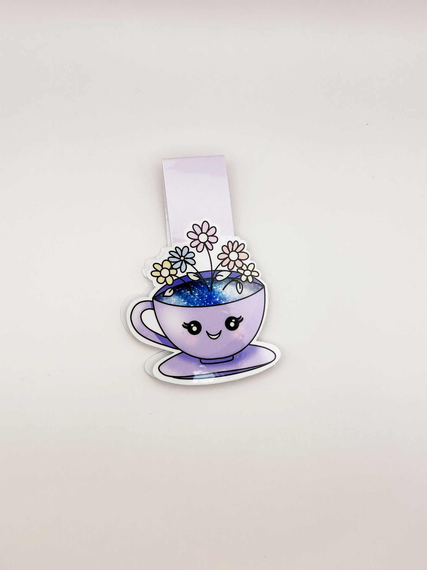 Wildflowers Teacup Magnetic Bookmark