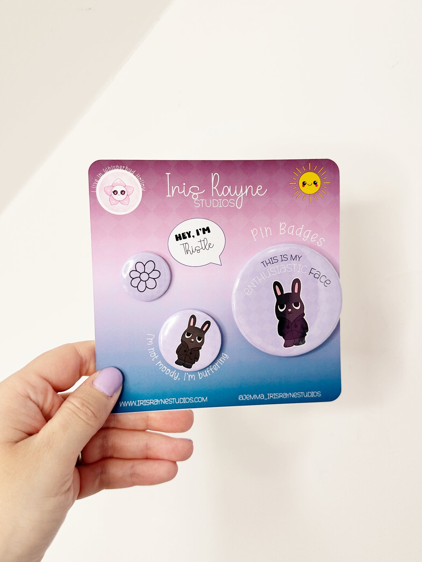 Thistle Pin Badge Set - 3 Piece Collection