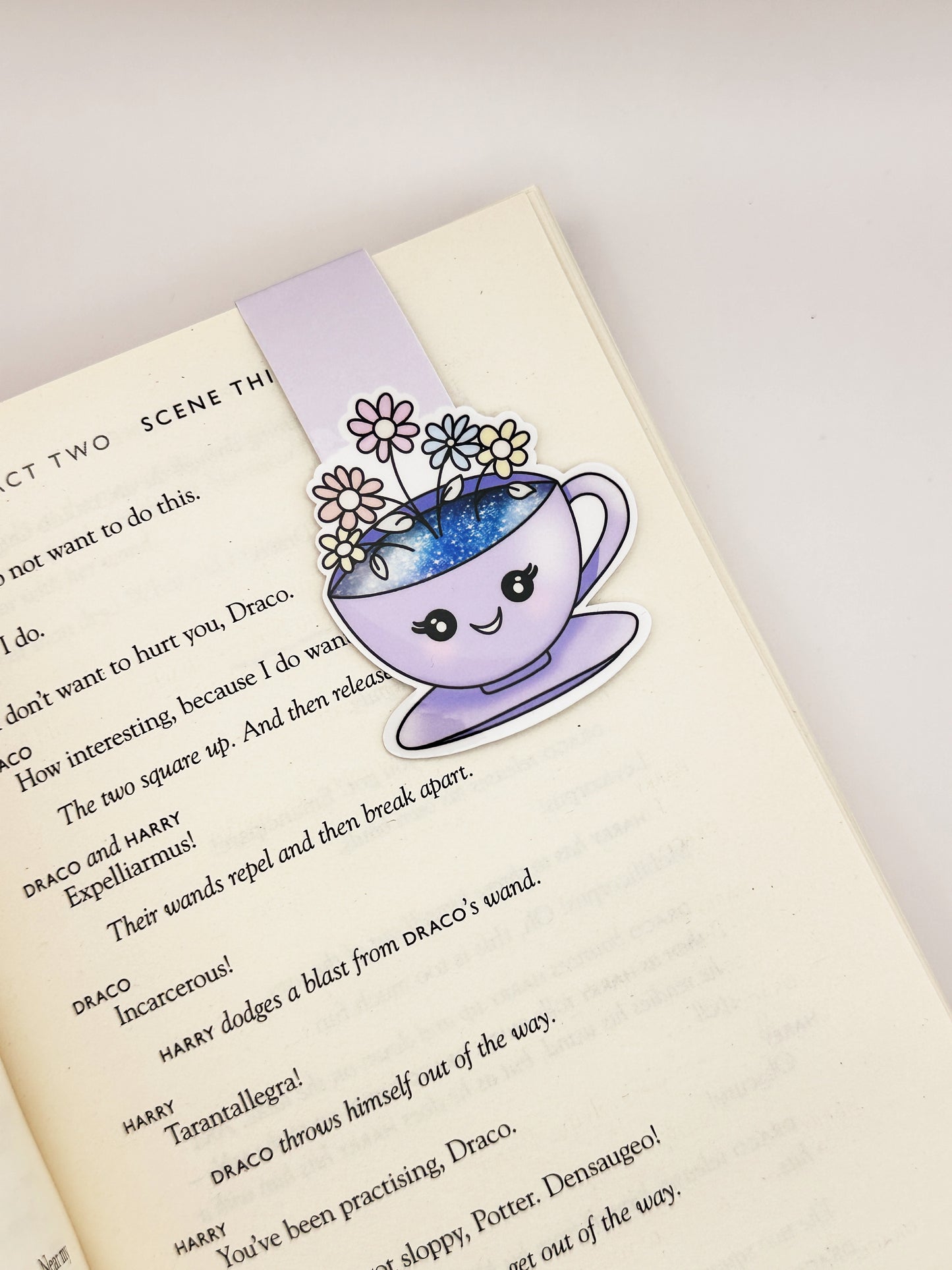 Wildflowers Teacup Magnetic Bookmark