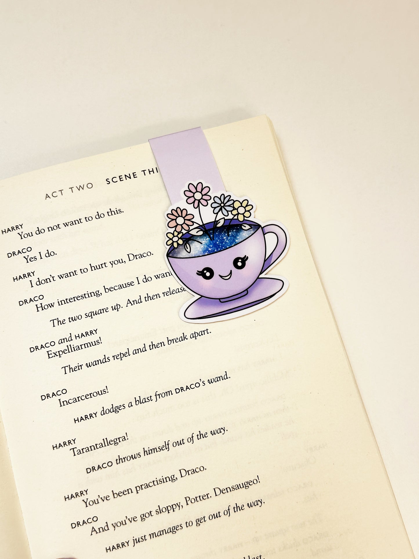 Wildflowers Teacup Magnetic Bookmark