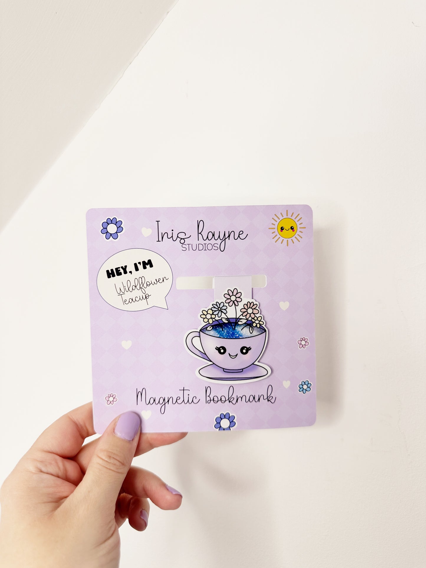 Wildflowers Teacup Magnetic Bookmark