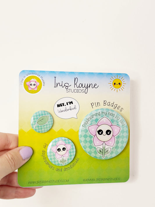 Wonderbud Badge Set - 3 Piece Collection